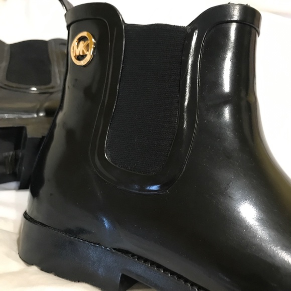 Michael Kors Black Rain Booties - Picture 2 of 8